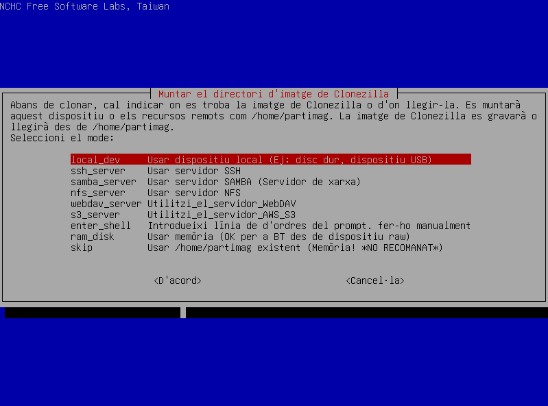 Clonezilla Local Dev