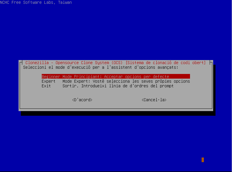 Clonezilla Beginner Mode