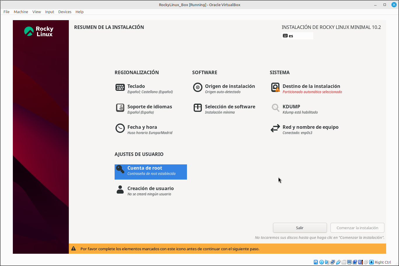 Configuració general de Rocky Linux