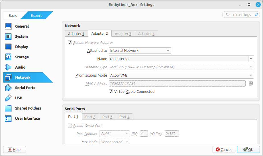 Pas 1: Configuració de xarxa a VirtualBox per afegir un segon adaptador
