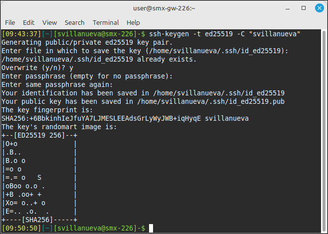 Generació de la clau SSH amb ssh-keygen